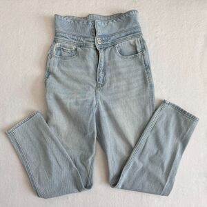 Hollister Jeans Sz 1R 25-27 Ultra High Rise Mom Jean Light Wash Vintage Stretch